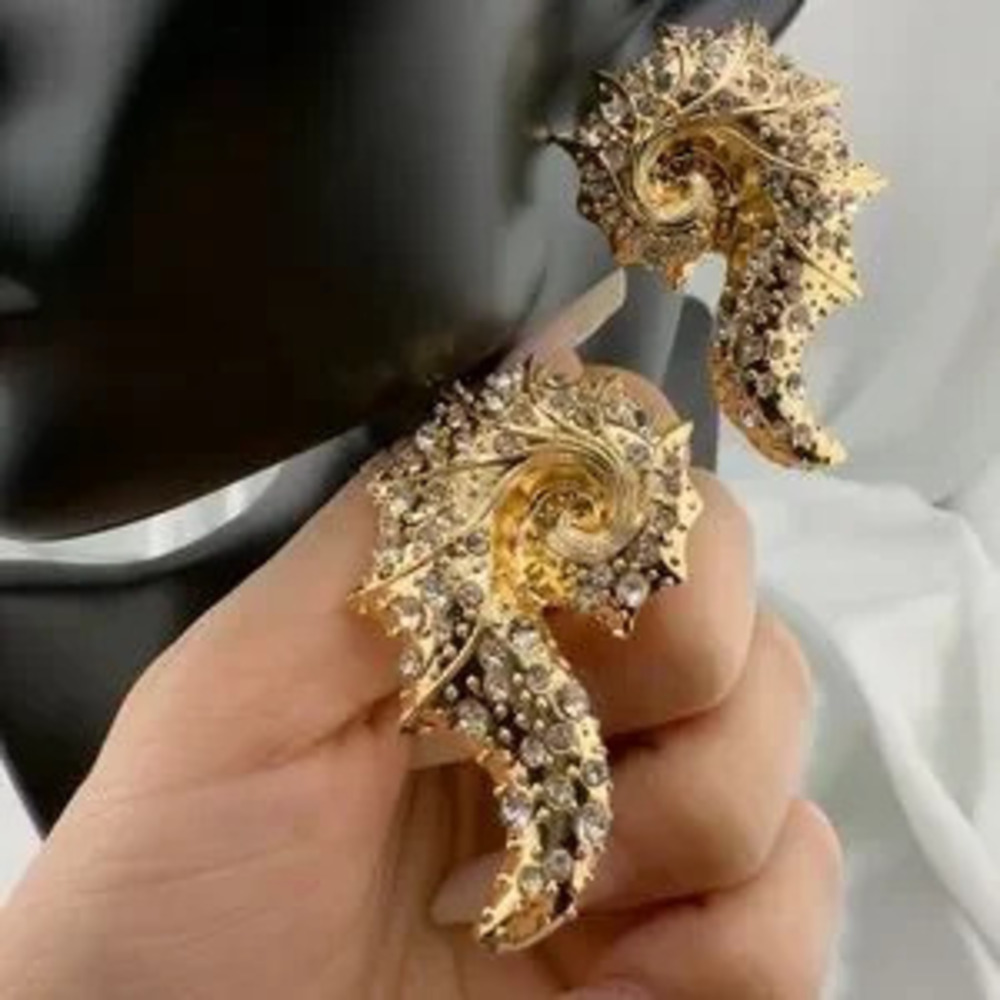 Zara Gold and Silver Seahorse Earrings